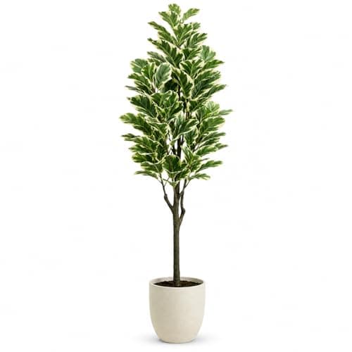 edihome, Planta Artificial Grande, Ficus Artificial 150 cm, Decorativas, Árbol, Decoración Hogar, para Interior, Oficina, Hoteles, Eventos