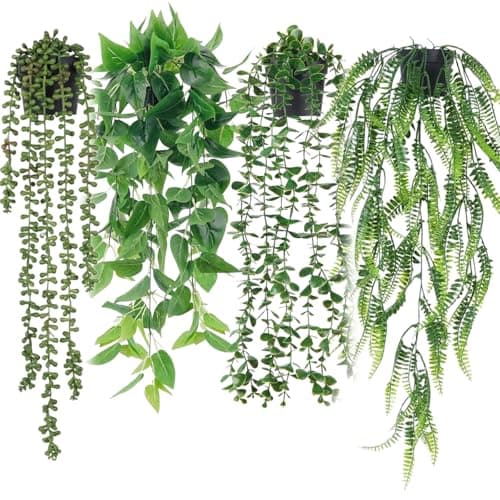 Lonwiner Plantas Artificiales Colgantes